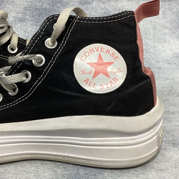 Converse Chuck Taylor All Star Lugged Canvas Women's Shoes Sz 7 Pink Trim - Picture 2 of 9